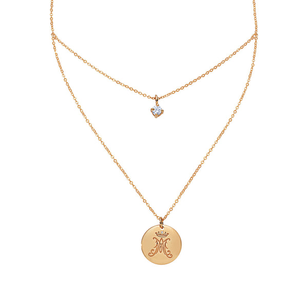 Avon Ave Maria CZ Necklace