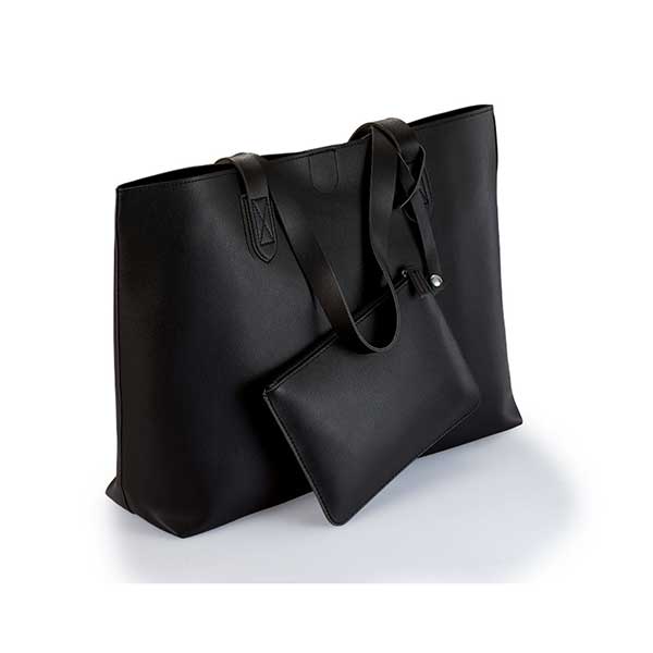 Catriona Oversize Tote with Pouch - Black