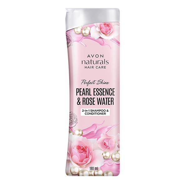 Naturals 2-In-1 Pearl Essence And Rose Water Shampoo And Conditioner 180ml