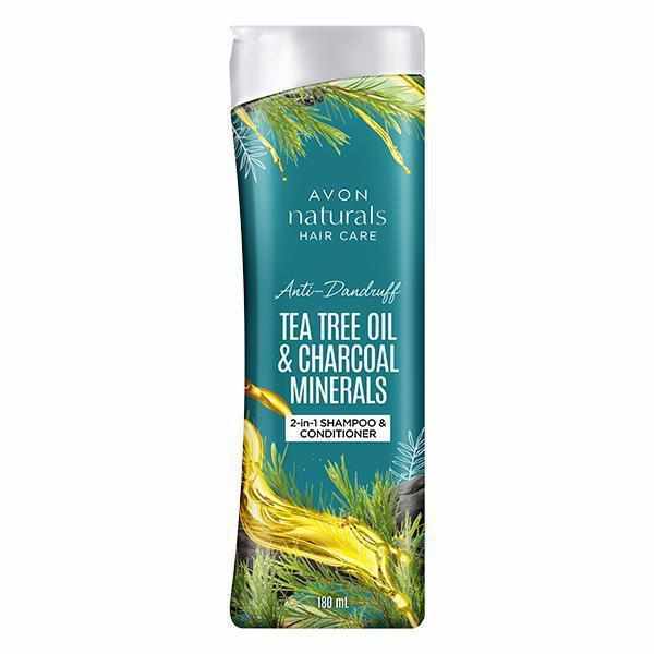 Naturals Tea Tree Oil and Charcoal Minerals 2in1 Shampoo and Conditioner 180 ml