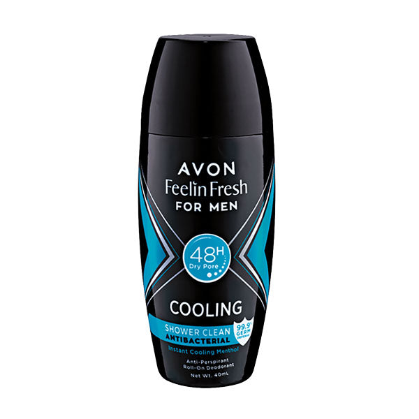 Feelin Fresh Cooling Fresh Shower Clean Antibacterial Anti-Perspirant Roll-On Deororant for Men 40 mL