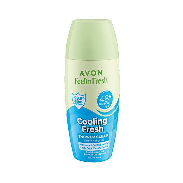 Feelin Fresh Cooling Fresh Shower Clean Antibacterial Anti-Perspirant Roll-On Deororant for Women 40 mL